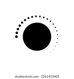 circular button icon vector illustration with dots indicating minimum to maximum indicator 