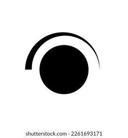 circular button with minimum to maximum indicator icon symbol vector illustration 