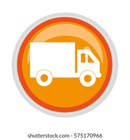 circular button transport truck with vagon and wheels