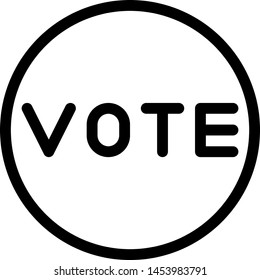 Circular button for the voting for election candidate