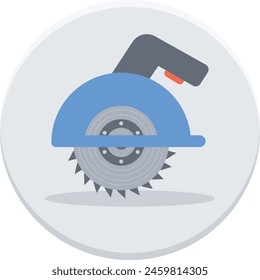 Circular or buzz saw concept, Portable sawmill vector icon design, Labor Day Symbol, 1st of May Sign,  International Workers Day stock illustration