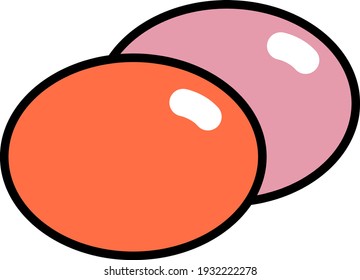 KreislaufSüßigkeiten, Illustration, Vektorgrafik auf weißem Hintergrund.