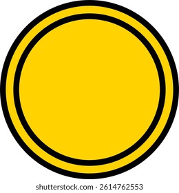 Circular Caution Sign for Road Safety