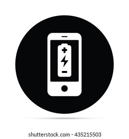 Circular Cell Phone Battery Icon