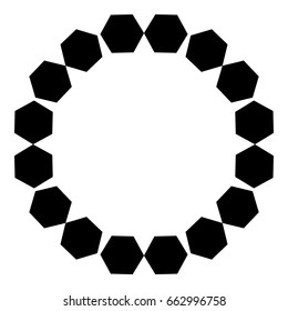 Circular chain of hexagons. vector illustration