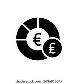 Circular Chart with Currency Icon Representing Financial Growth