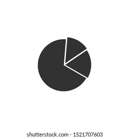 Circular chart, diagram, pie chart icon. Vector illustration, flat design.