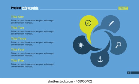 Circular Chart with Five Circles