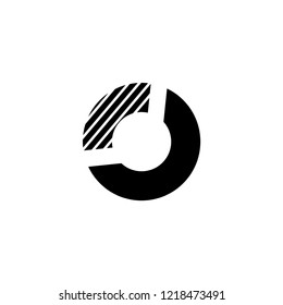 circular chart icon. circular chart vector illustration on white background for web and apps.