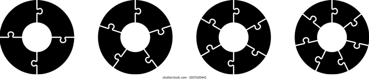 Gráfico circular con juego de rompecabezas