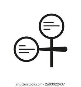 Circular chart symbol. Data visualization element. Minimal infographic icon. Vector analytical design.