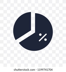 Circular chart transparent icon. Circular chart symbol design from Analytics collection. Simple element vector illustration on transparent background.