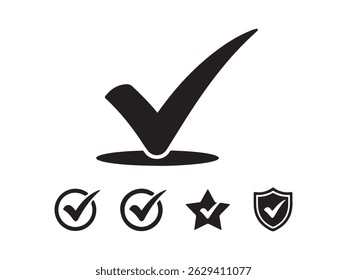 Circular Checkmark Icons for Success and Completion