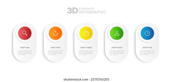 Circular choice template for business success presentation infographic chart design. Commercial analytics infochart with icons.