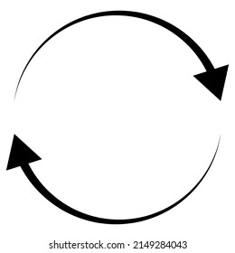 Circular, circle arrow element as recycling, update, refresh and reload icon, symbol