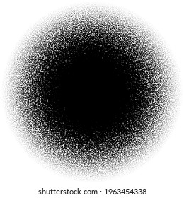 Medio tono circular de círculo hecho de cuadrados. Cuadrado de elemento abstracto geométrico, icono
