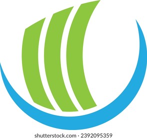 Circular, circle, logo, round, eco, abstract, geometric, blue and green