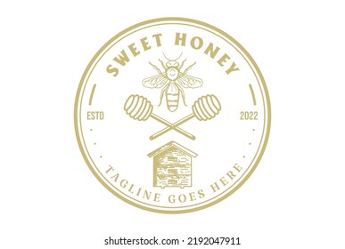 Circular Circle Round Sweet Honey Bee Stock Vector (Royalty Free ...