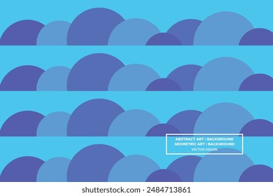 Circular and Circle Shapes Blue and Light Blue Colors Modern Abstract Background Geometric Background