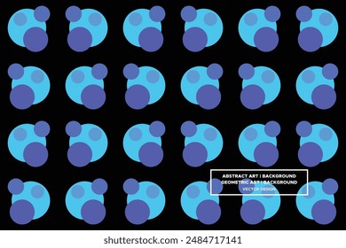 Circular Circle Shapes and Designs Blue and Light Blue Colors Geometric Pattern Abstract Pattern Seamless Pattern