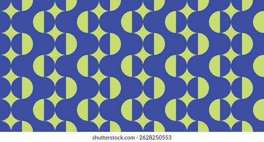 Formas y Diseños circulares y circulares Colores azules y verdes Patrón geométrico Patrón Abstractas Sin costuras 