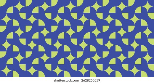 Circular and Circle Shapes and Designs Blue and Green Colors Geometric Pattern Abstract Pattern Seamless 