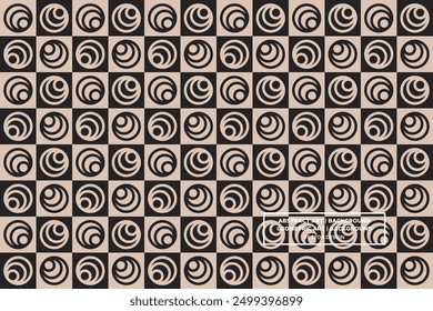 Circular and Circle Shapes and Designs Brown and Black Colors Geometric Pattern Abstract Pattern Seamless Pattern