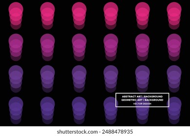 Circular and Circle Shapes and Designs Purple and Red Colors Geometric Pattern Abstract Pattern Seamless Pattern
