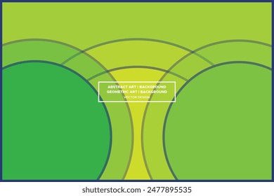 Circular Circle Shapes Green and Light Green Colors Modern Abstract Background Geometric Background