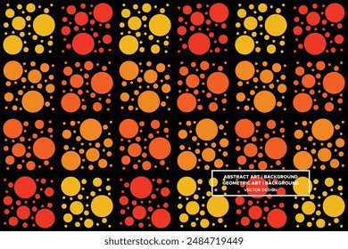 Circular and Circle Shapes Orange and Yellow Colors Geometric Pattern Abstract Pattern Seamless Pattern