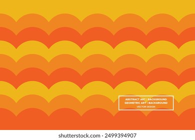 Circular and Circle Shapes Orange and Yellow Colors Modern Abstract Background Geometric Background