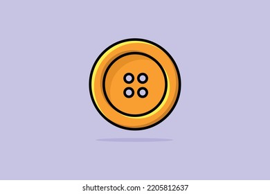 Ilustración de icono vectorial de botón de ropa circular. Obra de agua, Moda, Diseño, Belleza, Caja Fuerte, Ayuno, botón de la camiseta, Tramo de camisas, Stud.