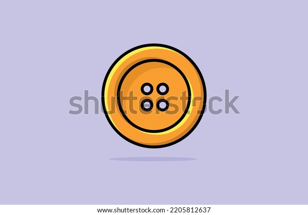 Circular clothes button vector icon illustration.\
Needlework, Fashion, Design, Beauty, Safe, Holdfast, Shirt button,\
Shirt stud, Stud.