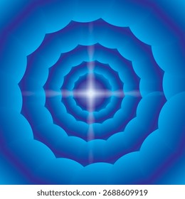 Una ilustración de túnel de nube circular