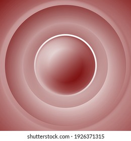 Farbverlauf der Zirkulatur. Farbtöne von Rot und Weiß. Ungewöhnlicher minimalistischer Hintergrund. Cover Design, Banner. EPS-Vektor.