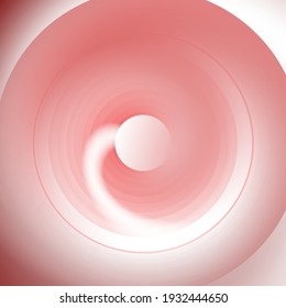 Circular color gradient. Shades of red and white. Unusual minimalistic background. Cover design, banner. EPS vector.