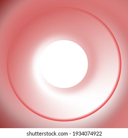 Gradiente de color circular. Tonos rojos y blancos. Un inusual trasfondo minimalista. Diseño de portada, cartel. Vector EPS.