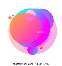 Circular colored banners. Creative circles for advertisements or printing