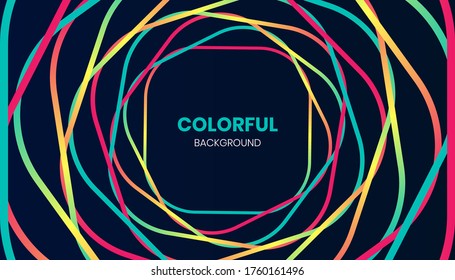 Circular Colorful Abstract Background, abstract Background With Colorful Wavy Lines