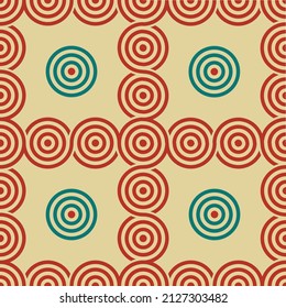 circular colorful ornament seamless pattern, vector illustration

