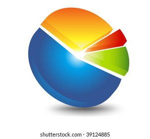  Circular colorful vector diagram