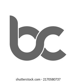 Rundschreiben aus Kleinbuchstaben B und C. Design für ein Monogramm, Logo, Emblem oder Aufkleber. Flachstil