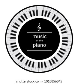 circular composition of piano keys