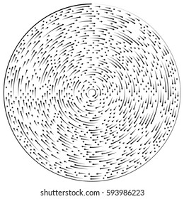 Circular concentric arrows. Cyclic, cycle arrows. Arrow element to illustrate Ripple, swirl, twirl concepts