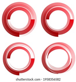 Circular, concentric element. Abstract circle. Preloader, crosshair, buffer shape