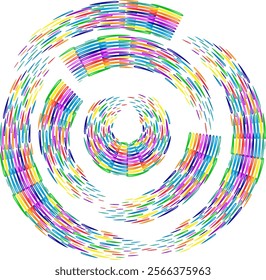 Circular, concentric spiral, swirl, twirl element. Radial, radiating whorl, whorl shape. Circular, concentric spiral, vortex shape
