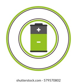 circular contour with battery with charge