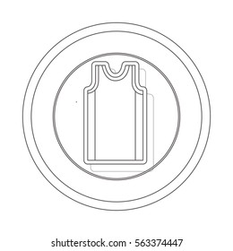 circular contour of silhouette basketball t-shirt