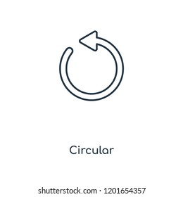 Circular Counterclockwise Arrows concept line icon. Linear Circular Counterclockwise Arrows concept outline symbol design. This simple element illustration can be used for web and mobile UI/UX.