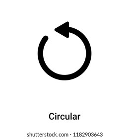 Circular Counterclockwise Arrows icon vector isolated on white background, logo concept of Circular Counterclockwise Arrows sign on transparent background, filled black symbol
